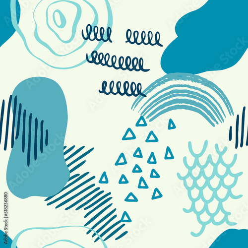 vector teenage seamless neon pattern naive style