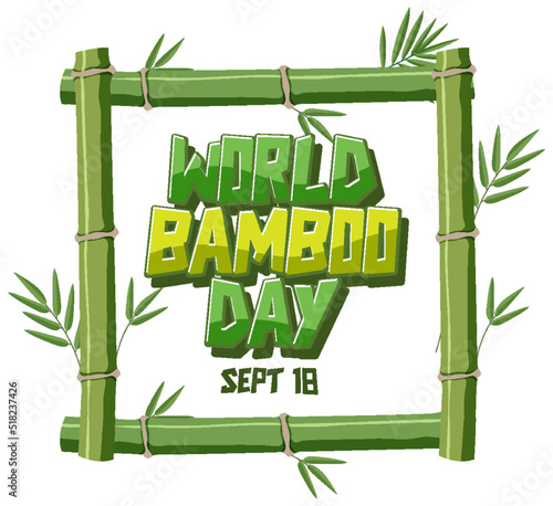 World bamboo day logo banner