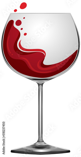 Drinking red wine concept vector