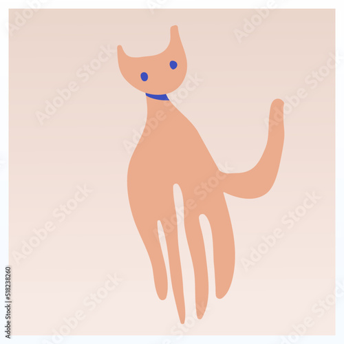 simple vector cat illustration
