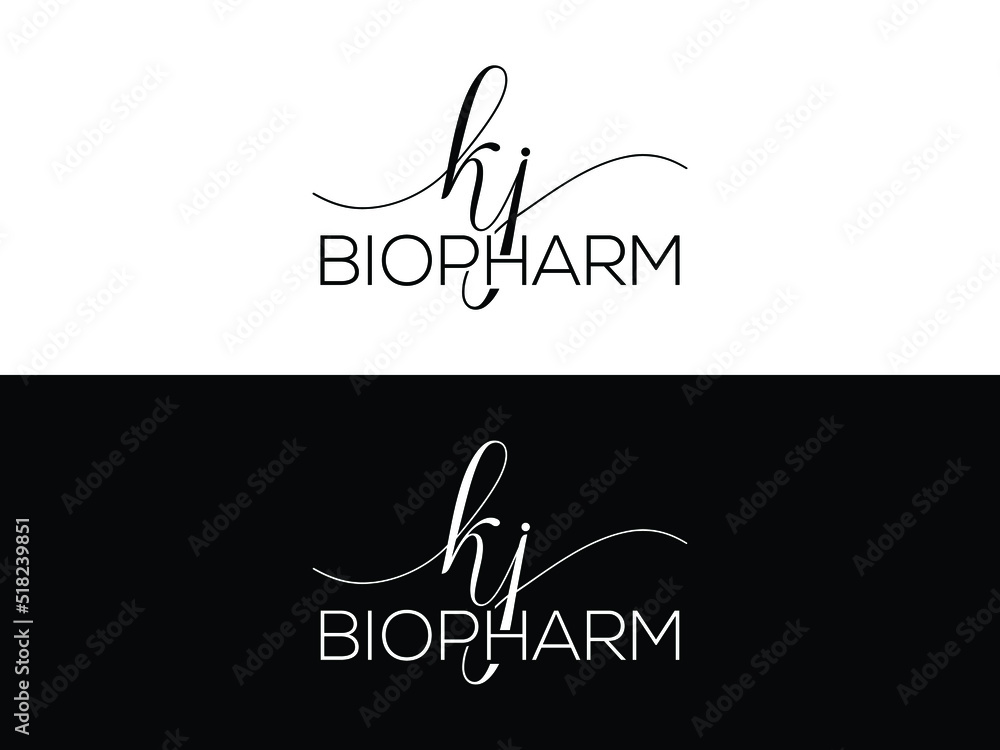 Fototapeta premium Alphabet letters Initials Monogram logo JK or KJ design.eps