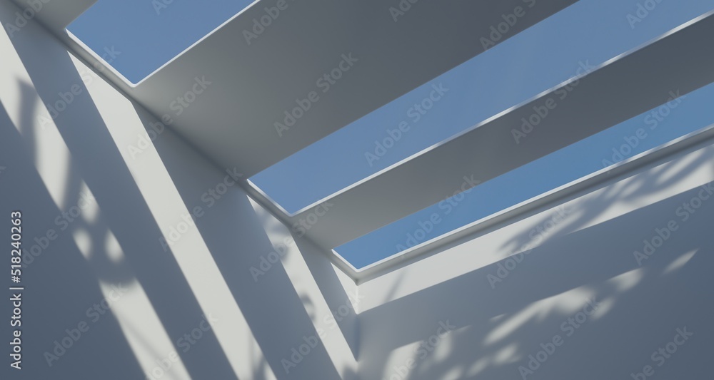 Minimalist white room with sunlight. Minimalist white room with sunlight.
