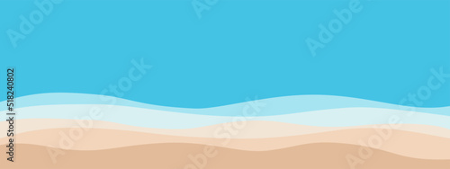 Fotografie, Obraz Sand and sea illustration texture. Flat lay backdrop