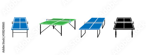 Table tennis icon set design template vector isolated illustration
