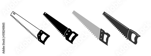 Saw icon set design template vector isolated illustration