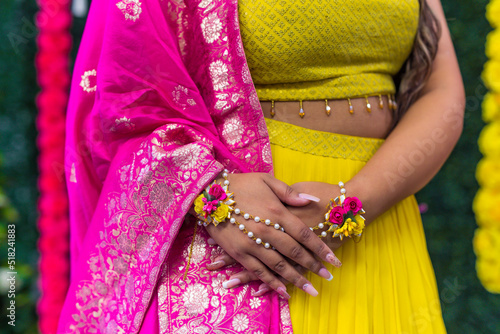 Indian bride's hands close up