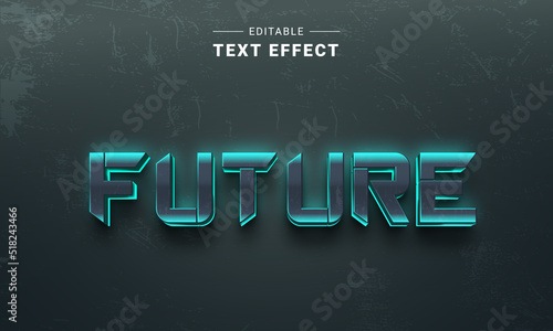 3D Futuristic High Technology Text Effect