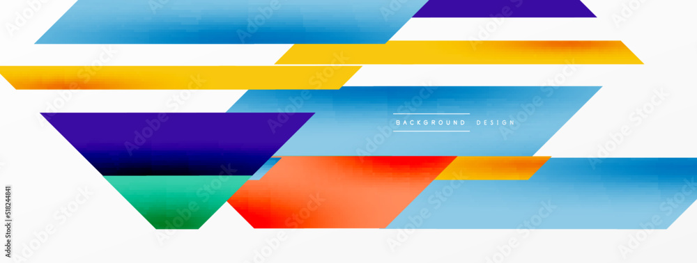 Minimal geometric abstract background. Dynamic 3d lines composition. Trendy techno business template for wallpaper, banner, background or landing Minimal geometric abstract background. Dynamic 3d lines composition. Trendy techno business template for wallpaper, banner, background or landing