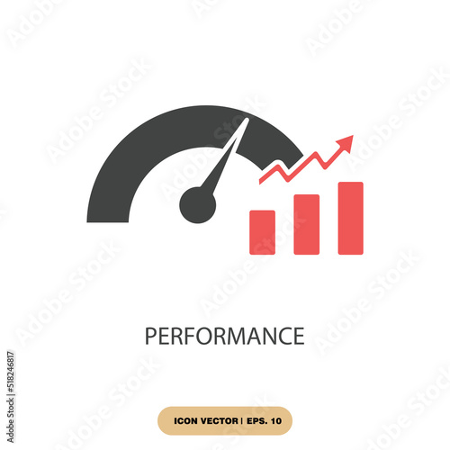 performance icons  symbol vector elements for infographic web