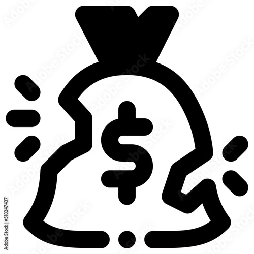 Bankruptcy Icon Glyph Style