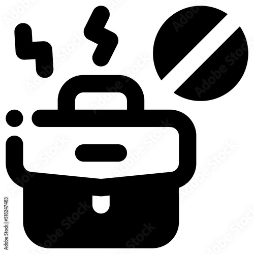 Job Loss Icon Glyph Style