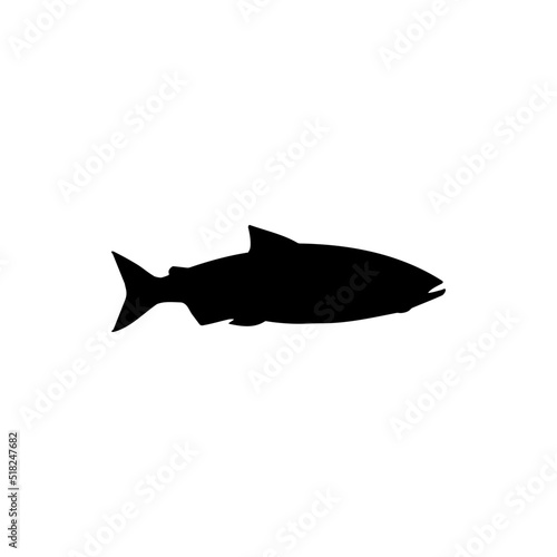 Salmon Silhouette Vector For The Best Salmon Icon Vector Illustration Logo Design