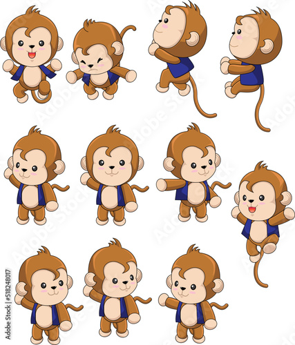 Fototapeta Naklejka Na Ścianę i Meble -  cute monkey 2022