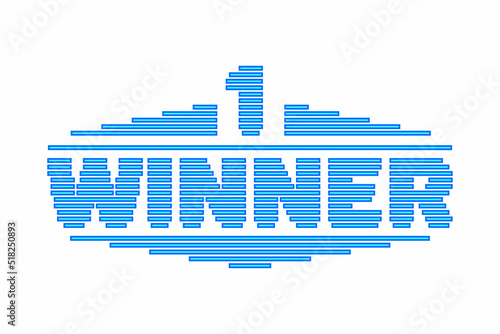 Winner sign, logo. Vector illustration. Isolated on white background. Vector AI + 10 EPS