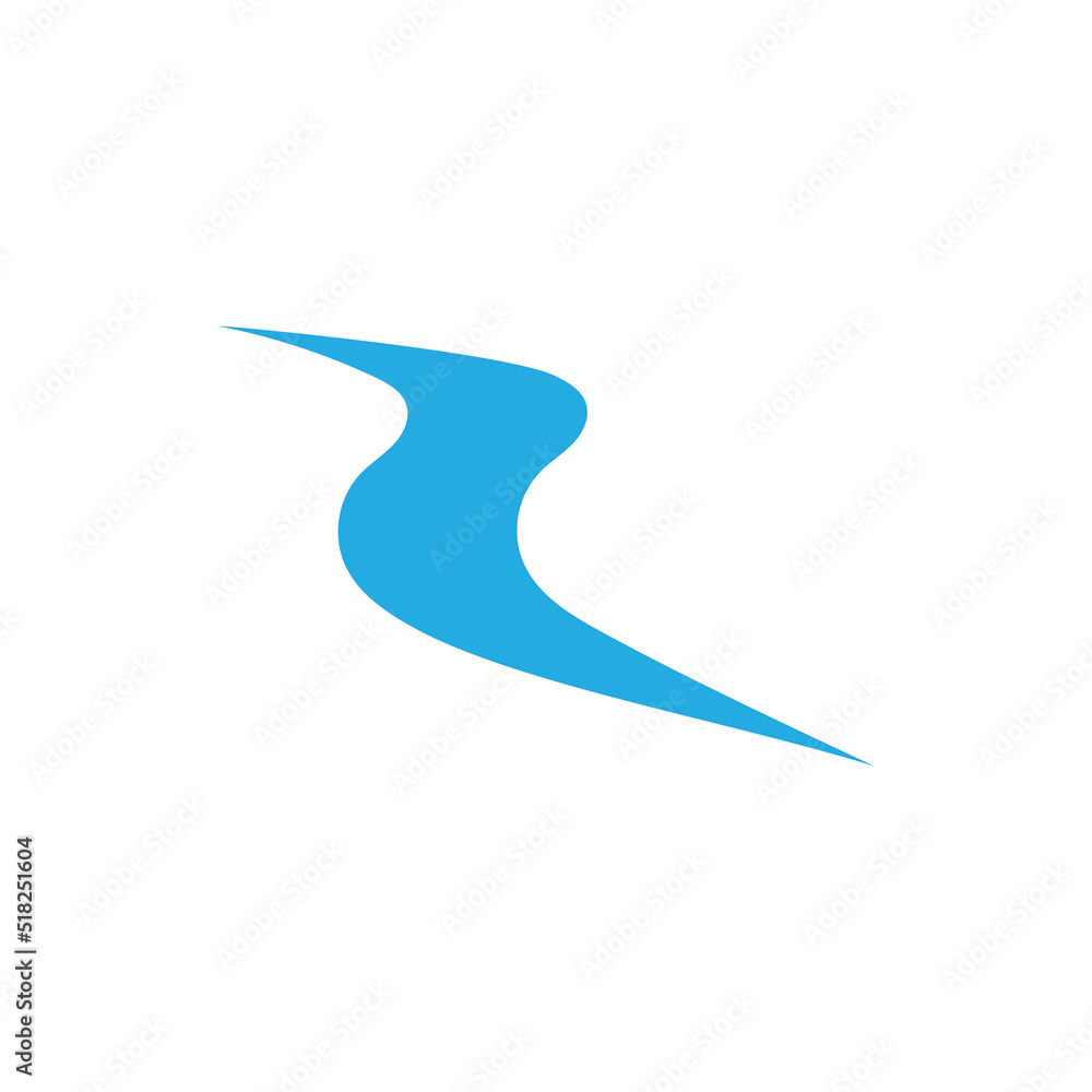 River vector icon illustration logo design River vector icon illustration logo design