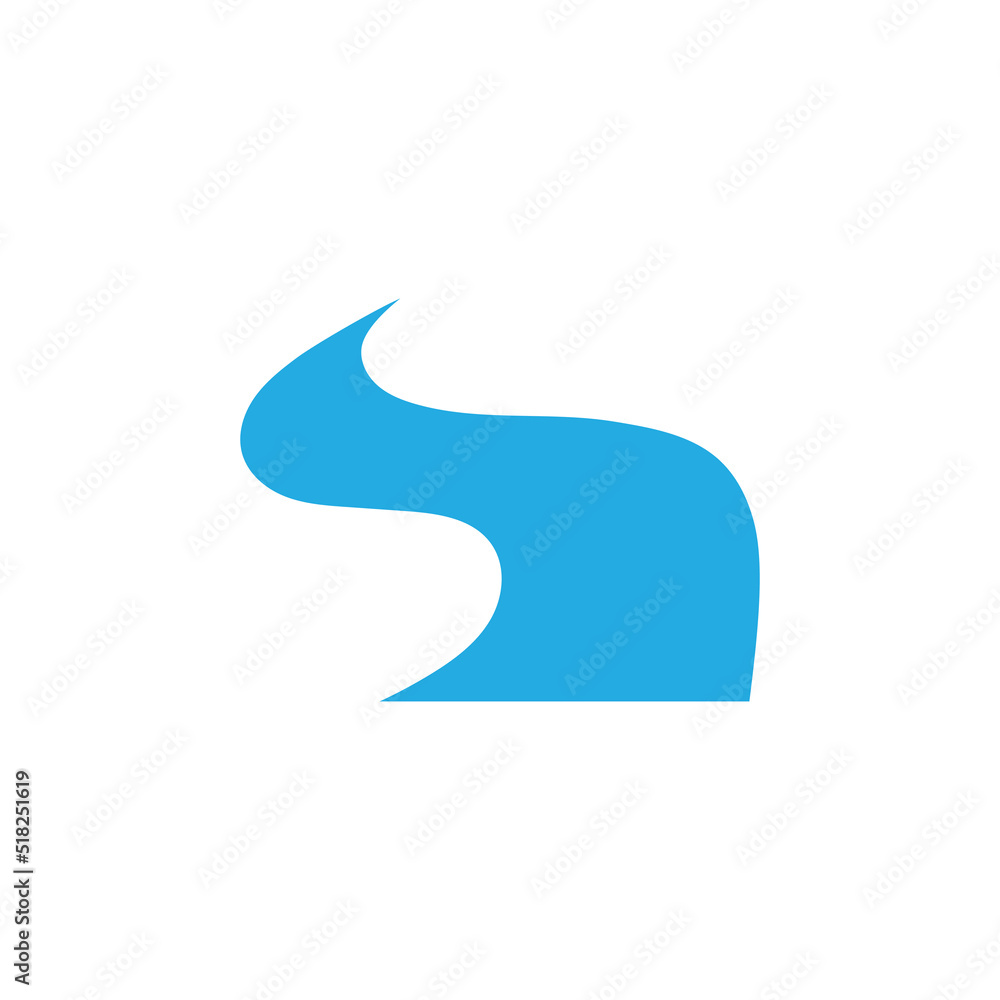 River vector icon illustration logo design River vector icon illustration logo design