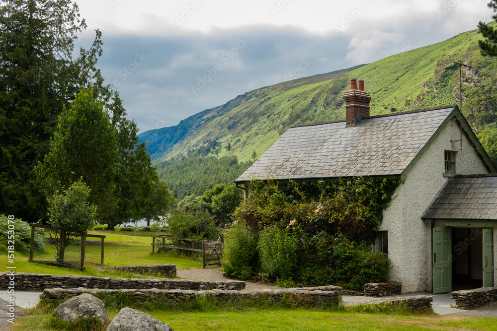 National Park information office in Glendalough, County Wicklow, Ireland on a sunny summer day in the glacial valley National Park information office in Glendalough, County Wicklow, Ireland on a sunny summer day in the glacial valley