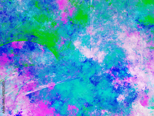 Fototapeta Naklejka Na Ścianę i Meble -  blue and purple abstract fractal background 3d rendering illustration
