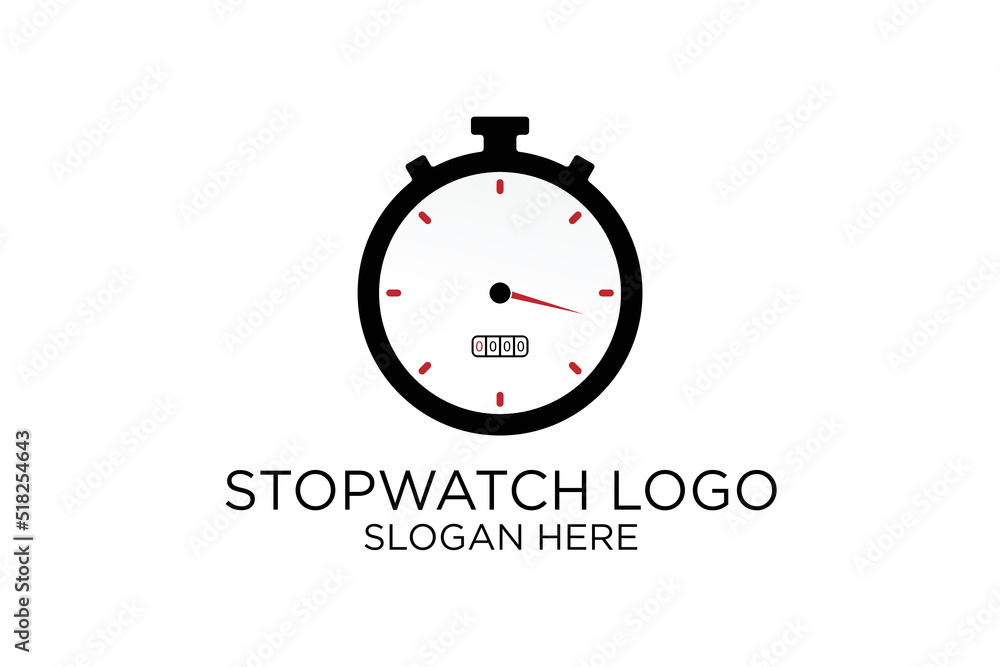 stopwatch logo. premium vector