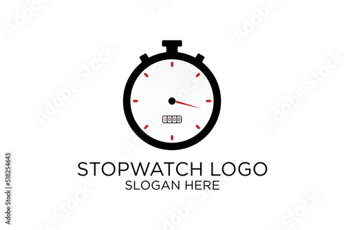 Obraz na płótnie stopwatch logo. premium vector w salonie