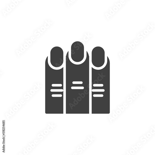 Manicure fingers vector icon