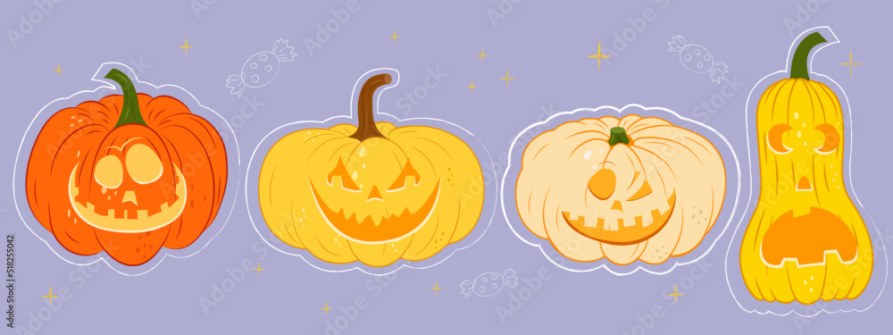 Set of scary Halloween. Set of scary Halloween.