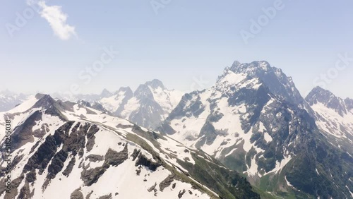 Dombay, mountainous territory, ski resort and nature reserve of the North Caucasus in Karachay-Cherkessia, Russia.