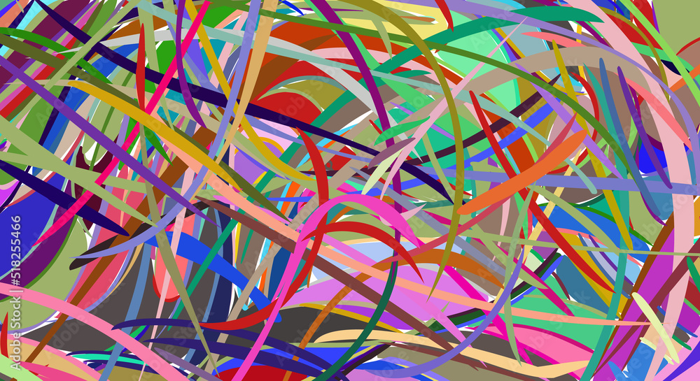 Abstract colorful background of spots and lines. Composition in the form of a chaotic arbitrary multicolor pattern. Vector illustration, EPS 10.
