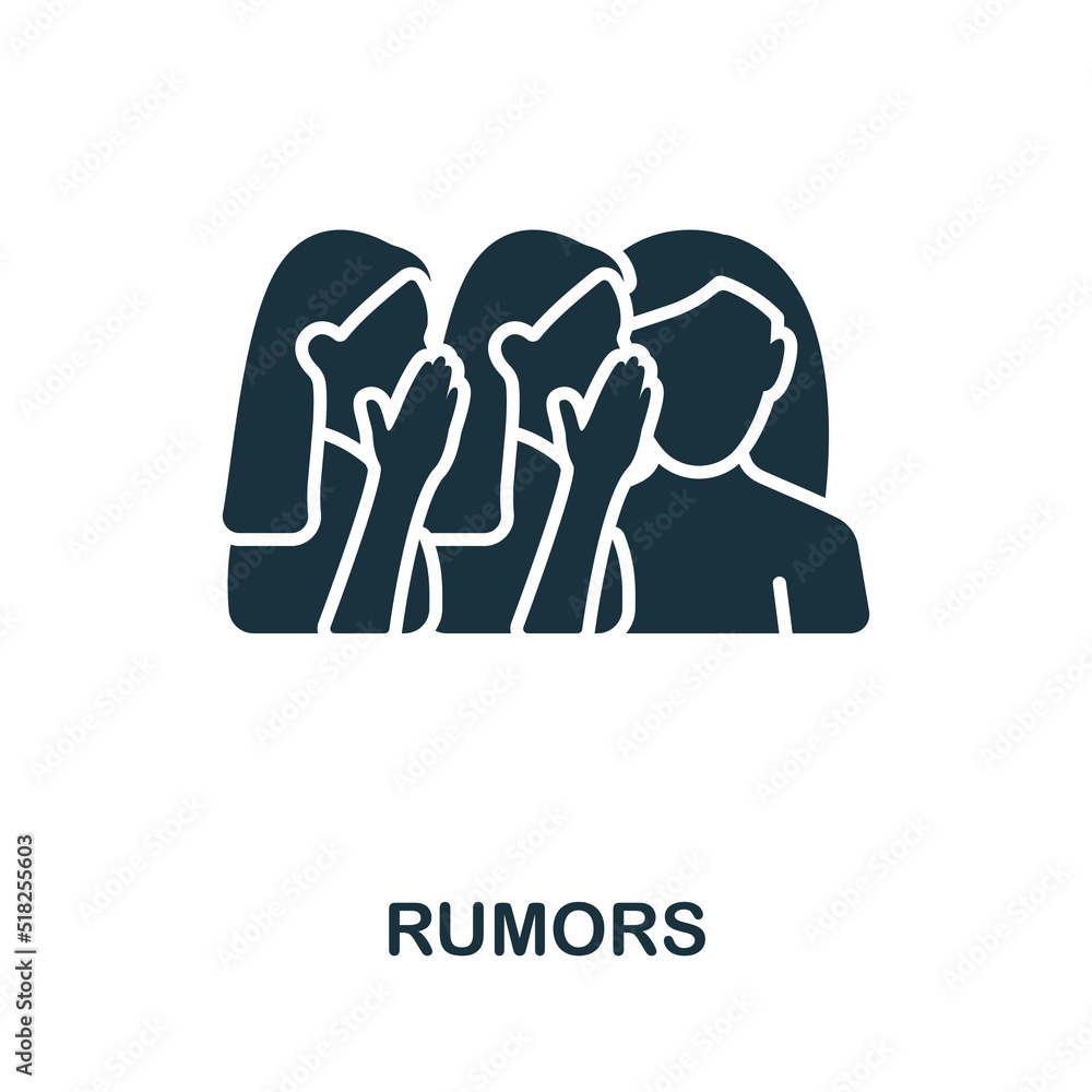 Rumors icon. Monochrome simple line Harassment icon for templates, web ...