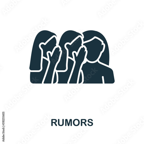 Rumors icon. Monochrome simple line Harassment icon for templates, web design and infographics