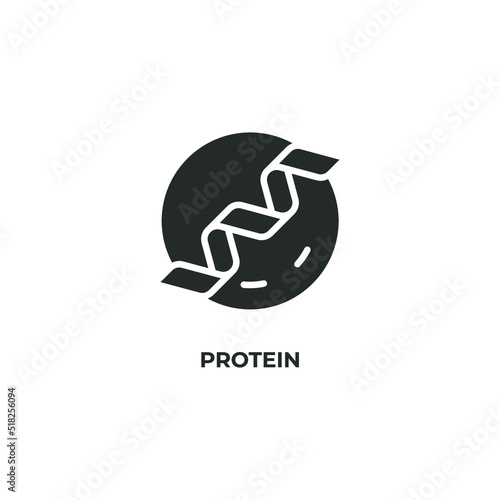 protein vector icon. filled flat sign for mobile concept and web design. Symbol, logo illustration. Vector graphics