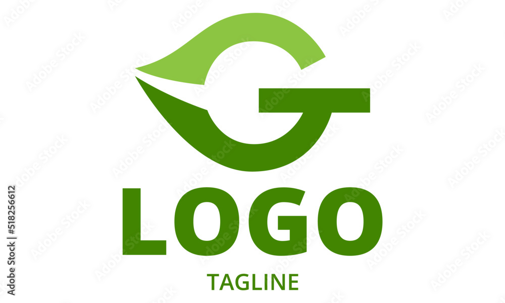 Abstract Green Letter G Leaf Nature Logo Design Abstract Green Letter G Leaf Nature Logo Design