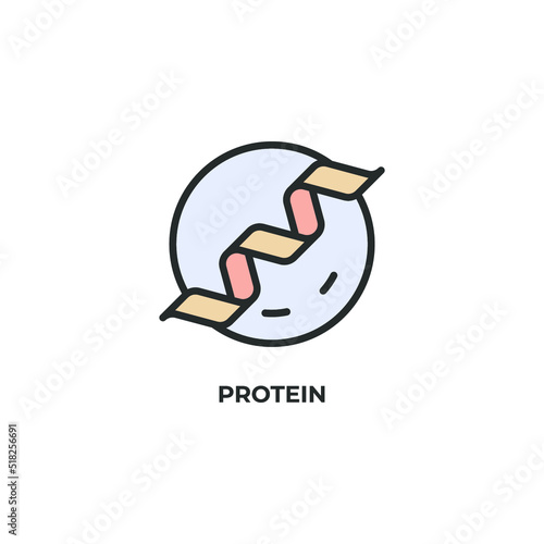protein vector icon. Colorful flat design vector illustration. Vector graphics