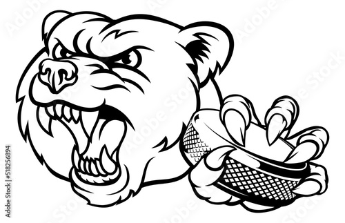 Bear Ice Hockey Player Anim...