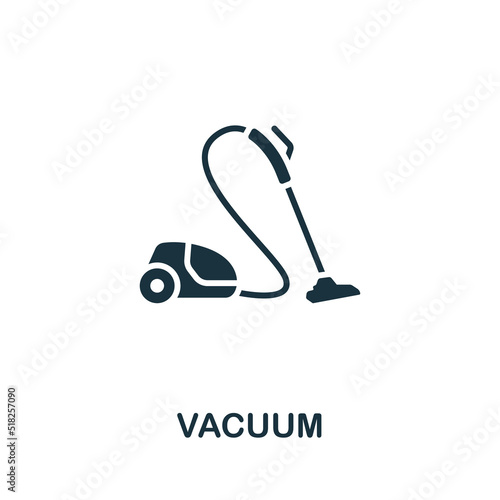Vacuum icon. Monochrome simple line Housekeeping icon for templates, web design and infographics