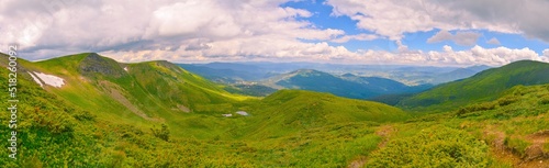 panoramic view of the Ukrainian Carpathian mountains © gluk_nfl