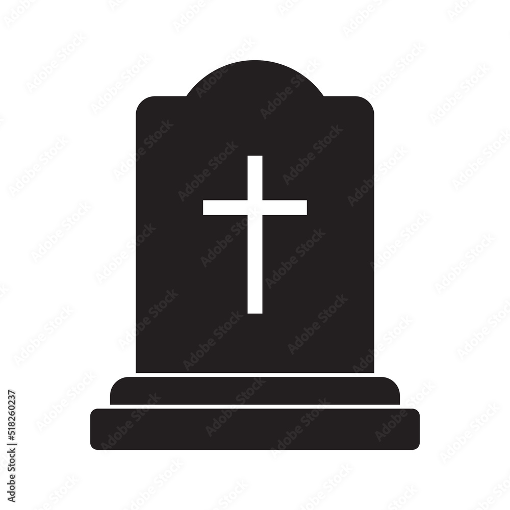 Tombstone icon. Rip grave icon vector. Tombstone icon. Rip grave icon vector.
