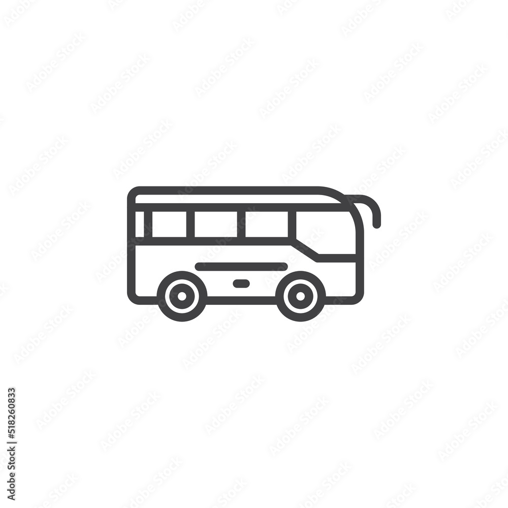School bus line icon School bus line icon