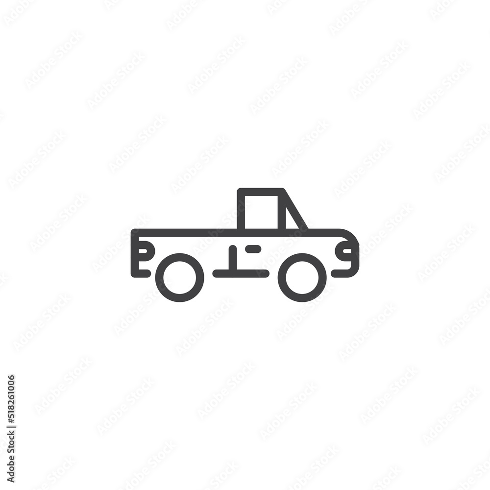 Pickup car line icon
