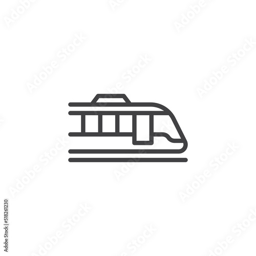 Tram vehicle line icon