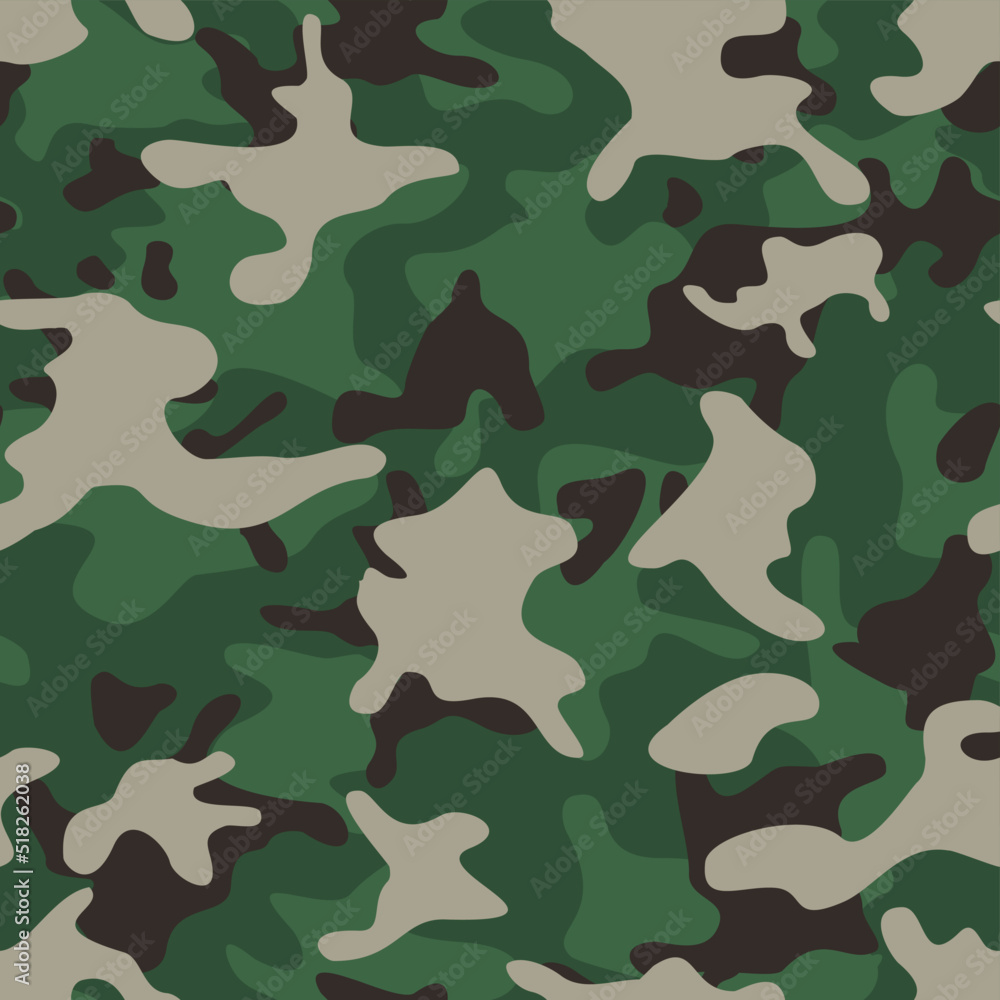 Fototapeta premium Camouflage seamless pattern modern. Abstract camo of spots. Print on fabric and textiles. Vector