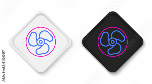 Line Outboard boat motor icon isolated on white background. Boat engine. Colorful outline concept. Vector