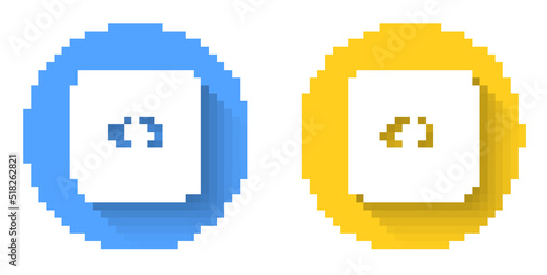 White Film or movie cinematography rating or review icon isolated with long shadow background. Circle button. Vector