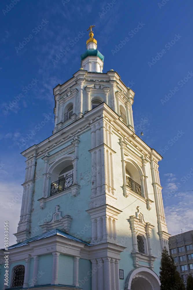 Bell tower of Holy Resurrection Cathedral in Sumy, Ukraine	
