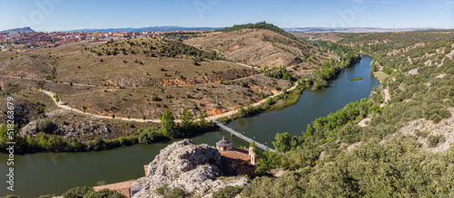 rio Duero y ermita de San Saturio, Soria, Comunidad Autónoma de Castilla, Spain, Europe photo