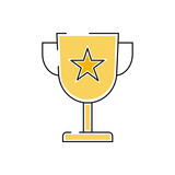 Award cup vector icon.Vector, design
