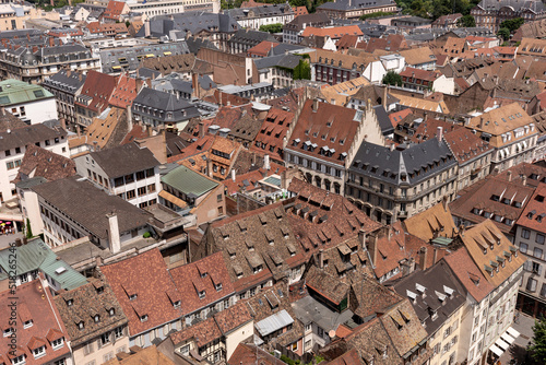 Wallpaper Mural Beautiful view to old town of Strasbourg. Alsace. France. Old medieval buildings with red roofs Torontodigital.ca