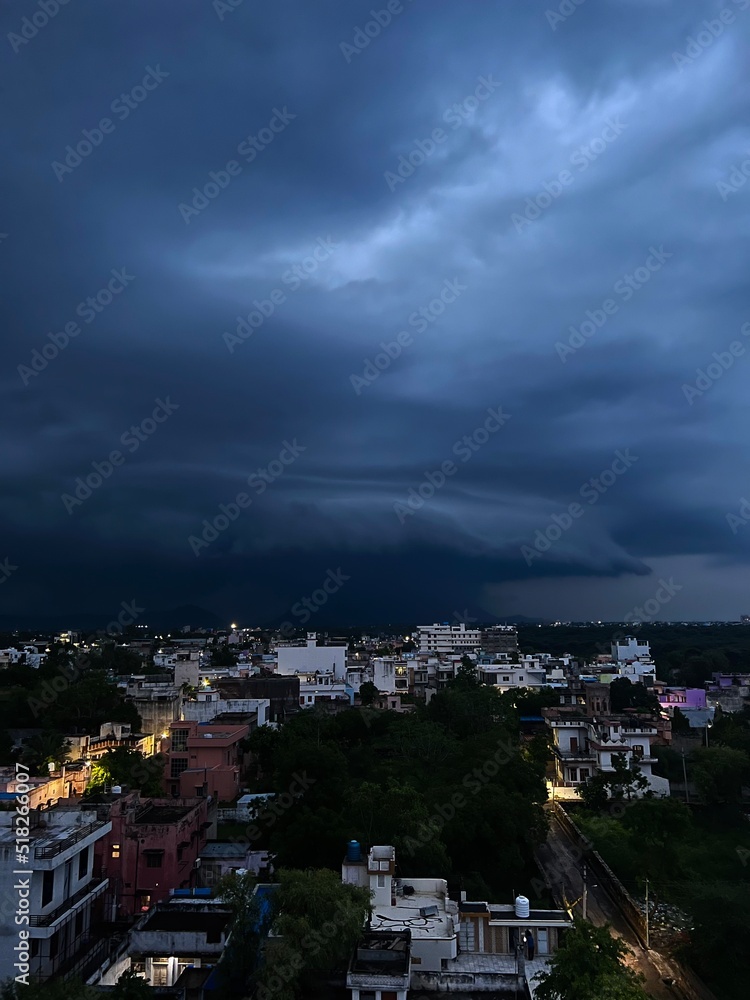 storm over the city