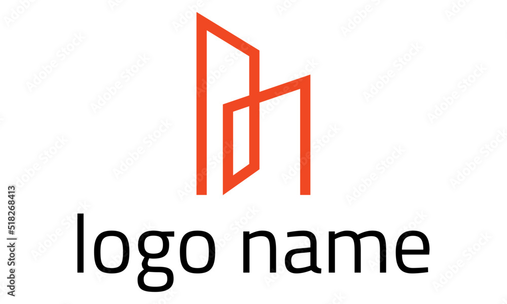 Orange Business corporate Line Art H letter logo design Orange Business corporate Line Art H letter logo design