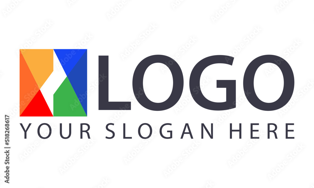 Electric Colorful Negative Space App Logo Icon Design Electric Colorful Negative Space App Logo Icon Design